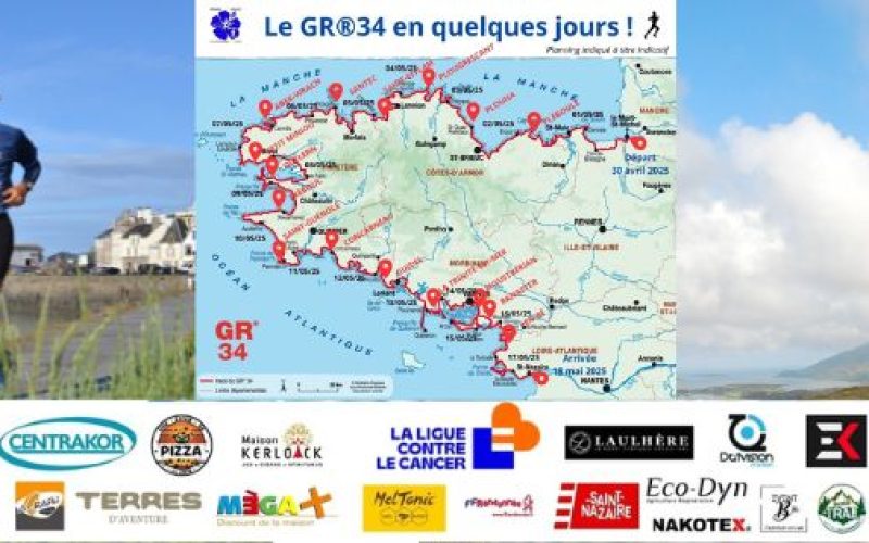 Erik Clavery en passe de battre le record du GR34 🌊